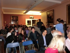 A crowded Steinert Hall