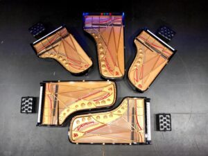 Five Steinway grand piano models