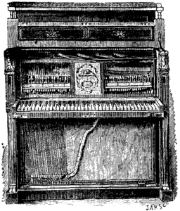 Sir John Issac Hawkins' portable grand piano, circa 1800.