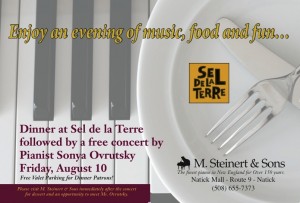 Dinner and a Concert at M. Steinert & Sons in Natick Graphic