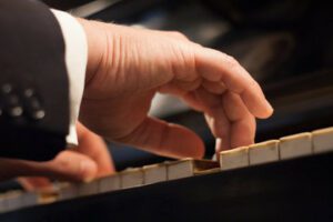 Concert pianist's hands