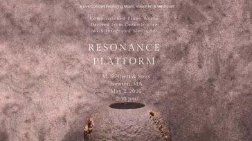 image for Commissioned Piano Works Derived from Ceramic Form with Integrated Media Art: RESONANCE PLATFORM