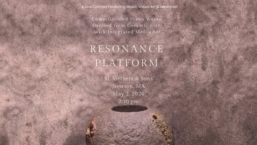 image for Commissioned Piano Works Derived from Ceramic Form with Integrated Media Art: RESONANCE PLATFORM